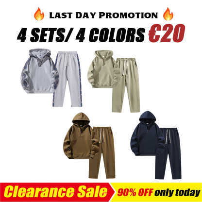 Men's Plain Basic Regular Fit Casual Drop Shoulder Half Zip Zippers Sweatsuit Set