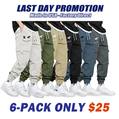 Men's Cartoon Face & Letter Print Drawstring Waist Cargo Pants