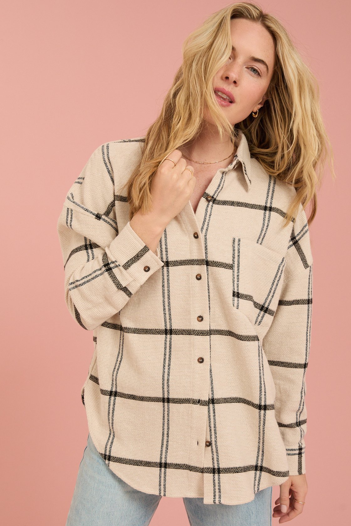 Isabella Plaid Button Up Top