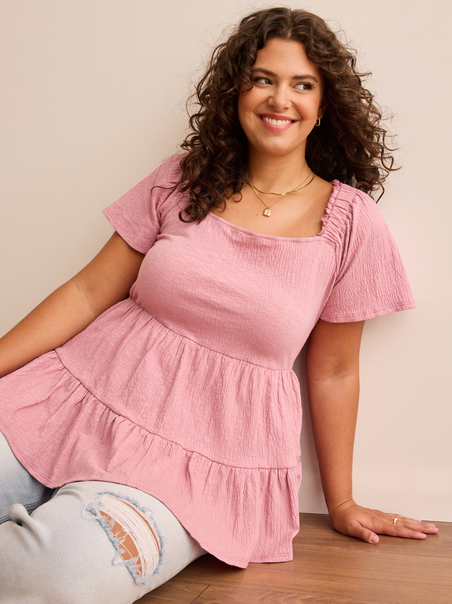 Lorie Flutter Babydoll Top