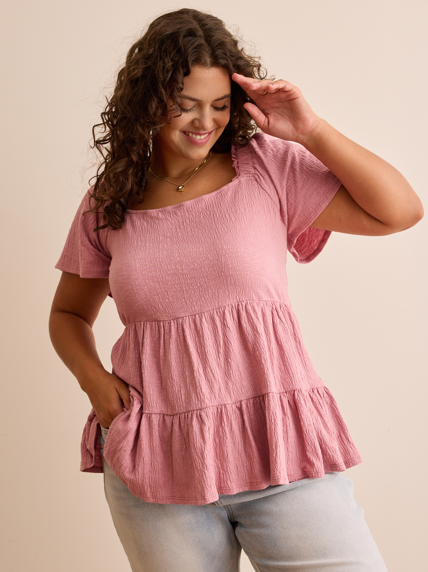 Lorie Flutter Babydoll Top