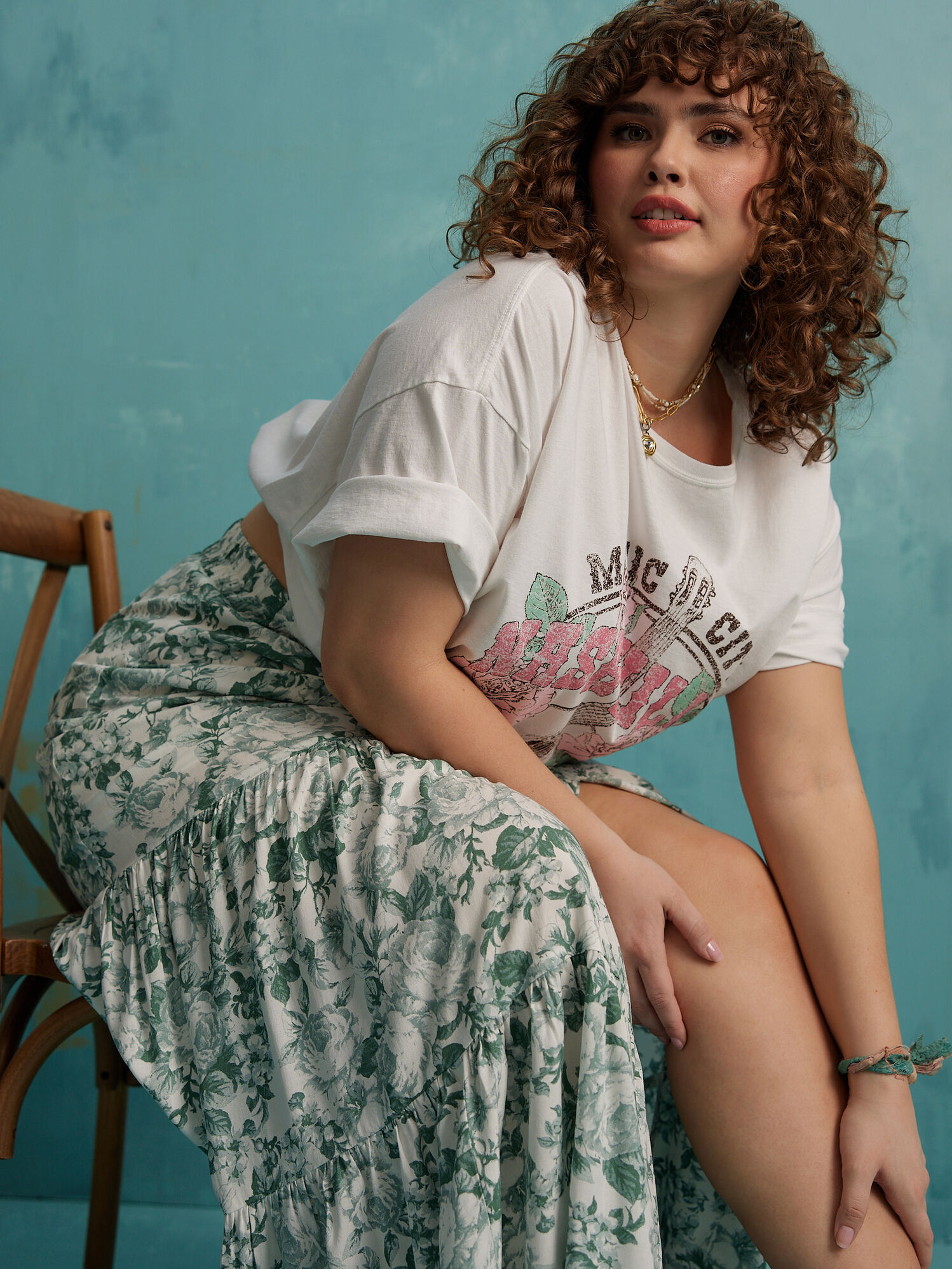 Kaylee Floral Midi Skirt