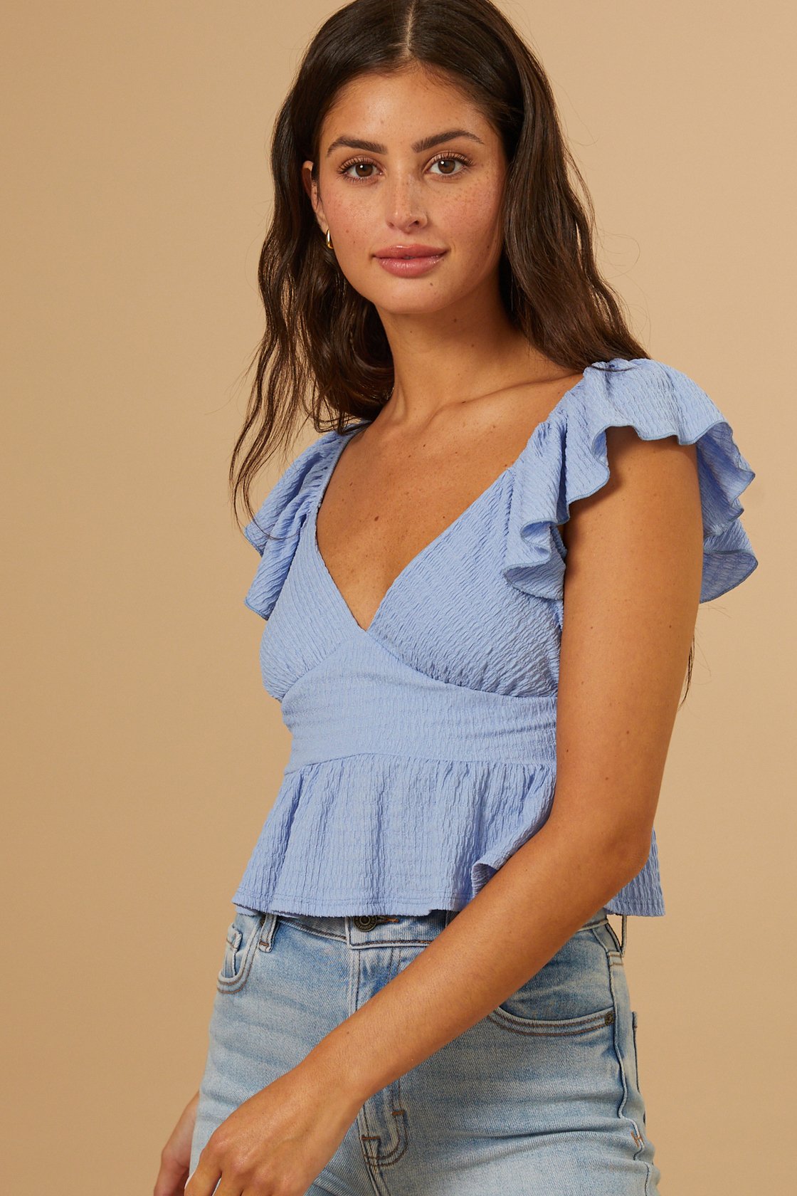 Lucia Flutter Sleeve Top