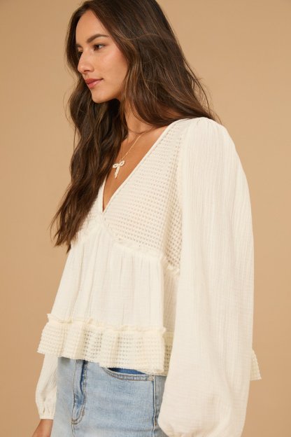 Catarina Long Sleeve Babydoll Top