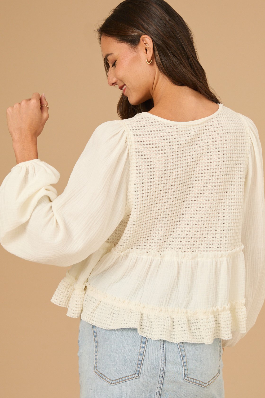 Catarina Long Sleeve Babydoll Top