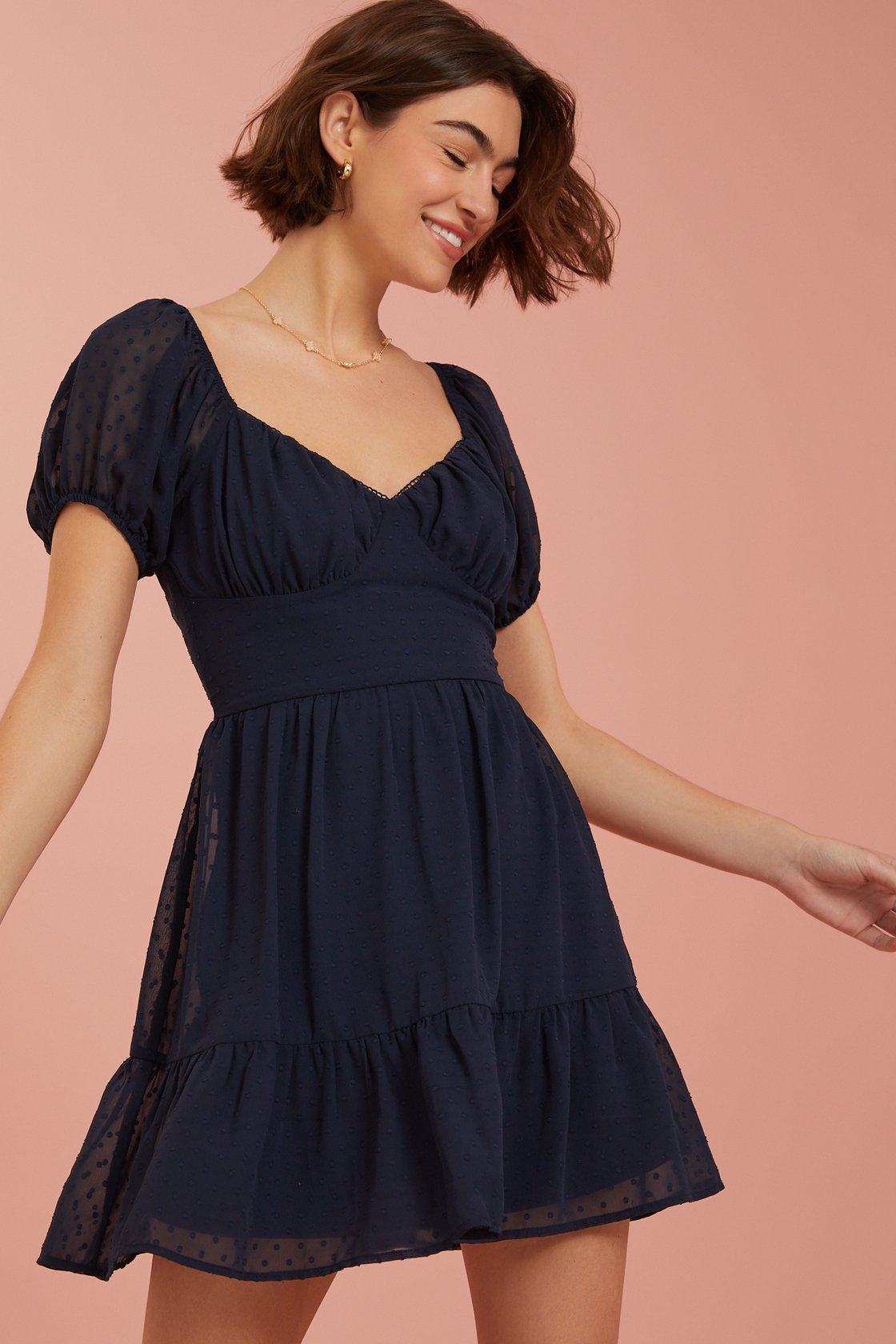 Jacalin Clip Dot Dress
