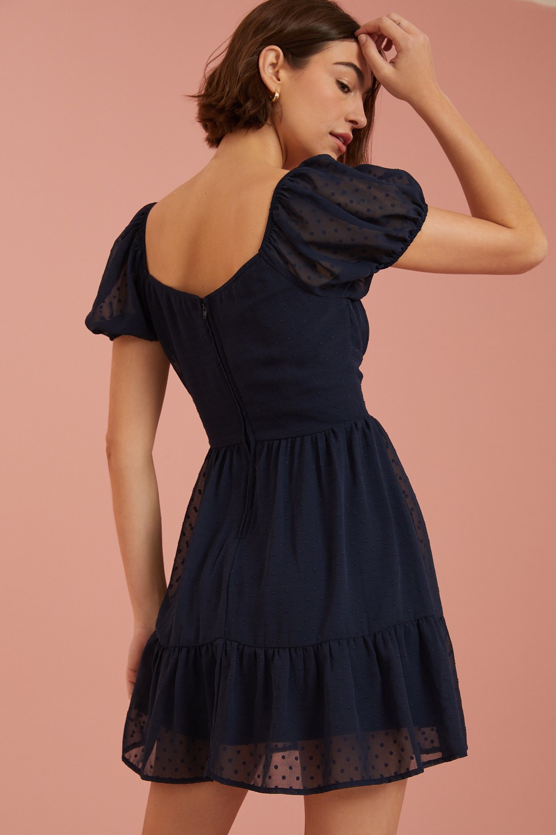 Jacalin Clip Dot Dress