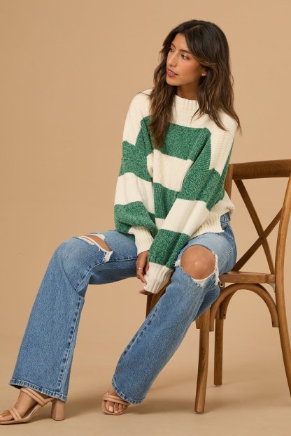 Cali Striped Oversized Sweater