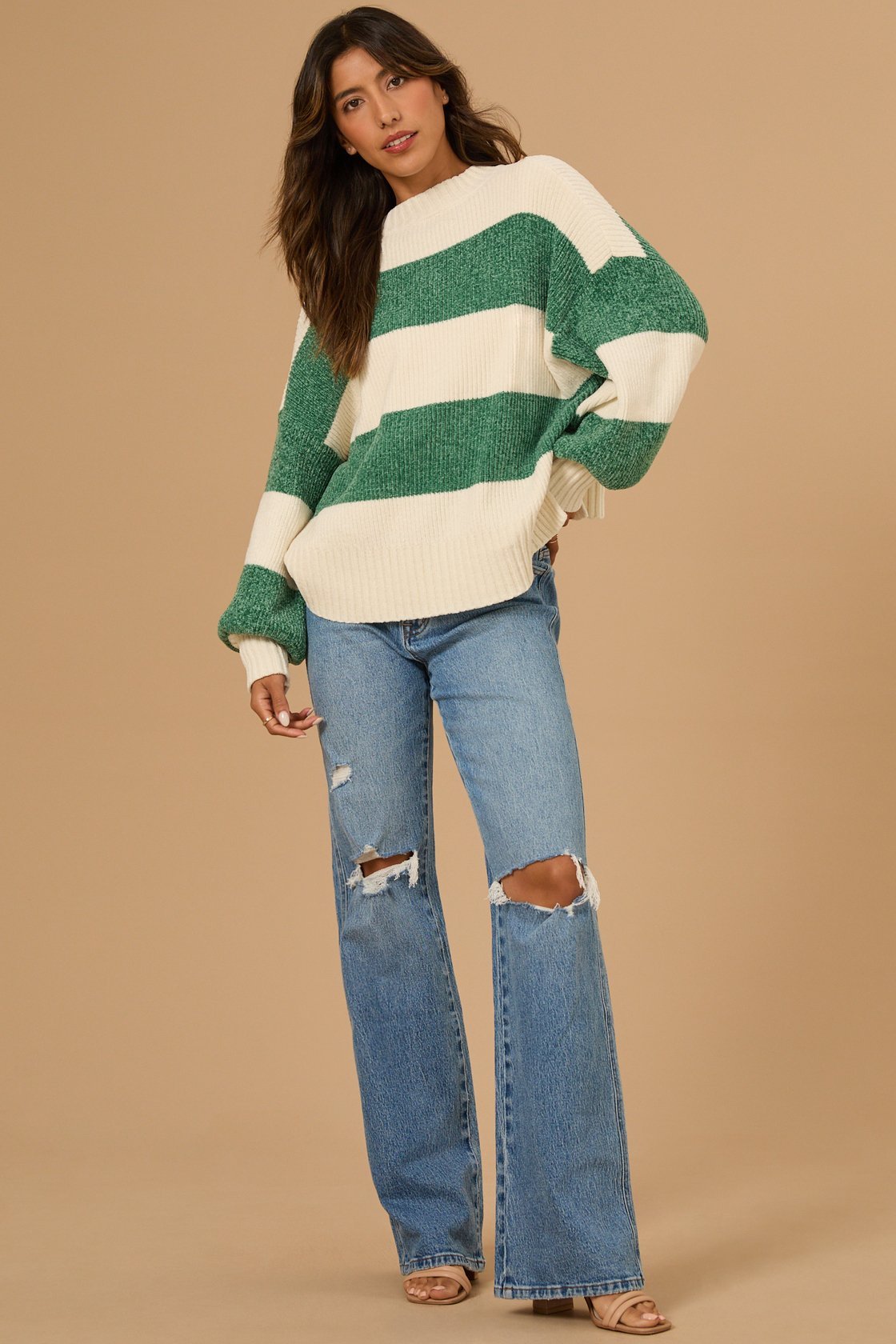Cali Striped Oversized Sweater