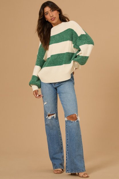 Cali Striped Oversized Sweater