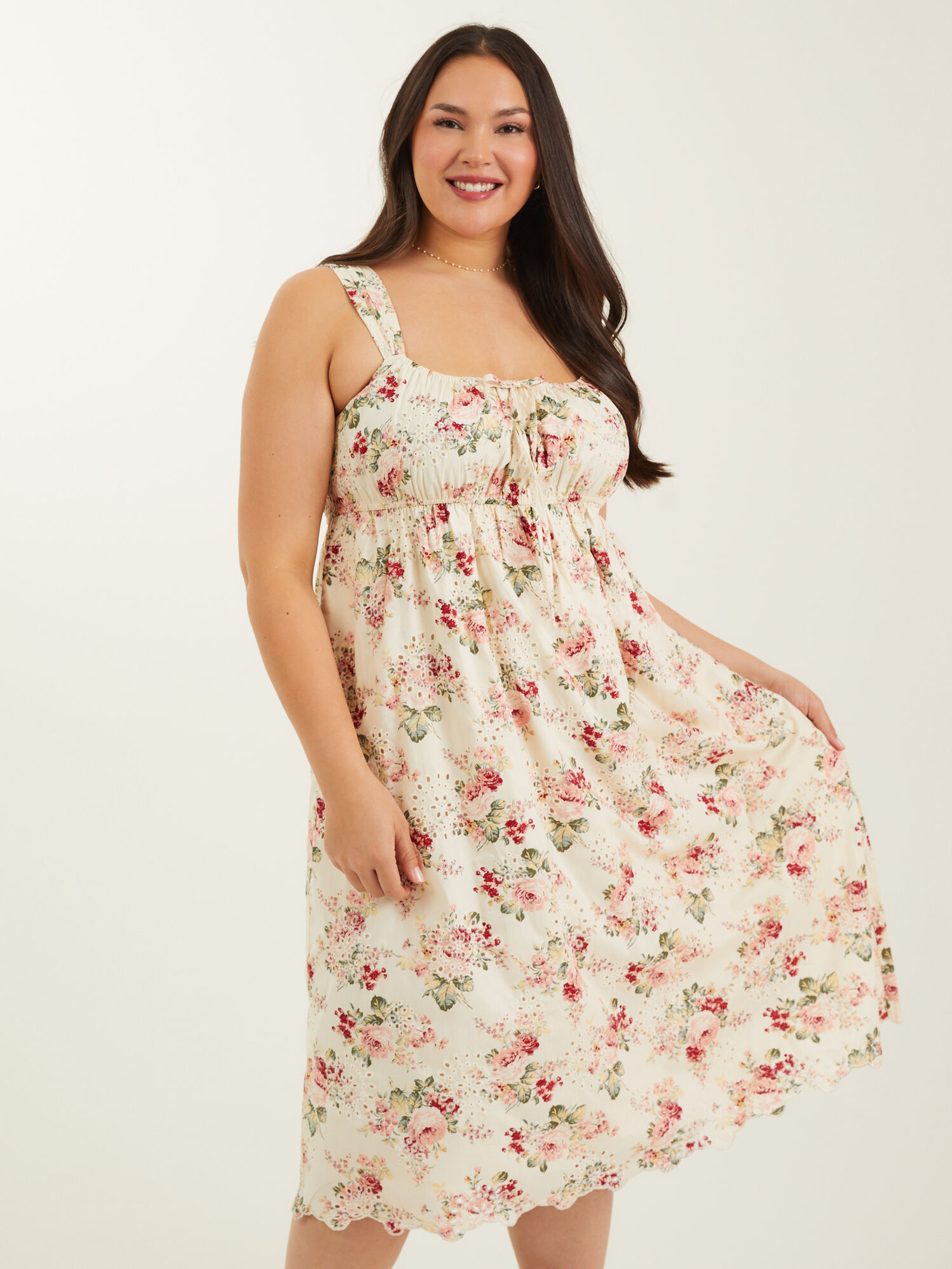 Tessa Eyelet Midi Dress