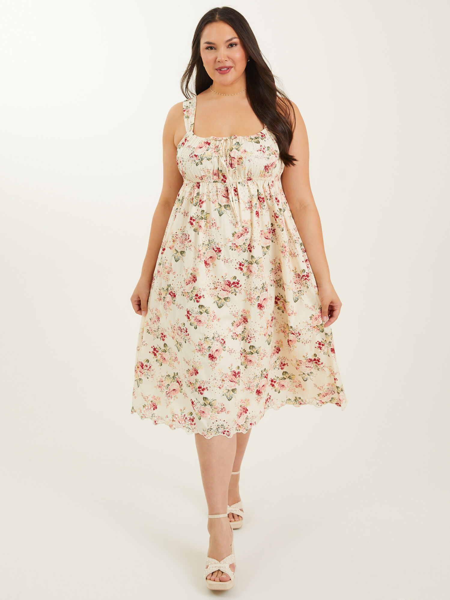 Tessa Eyelet Midi Dress