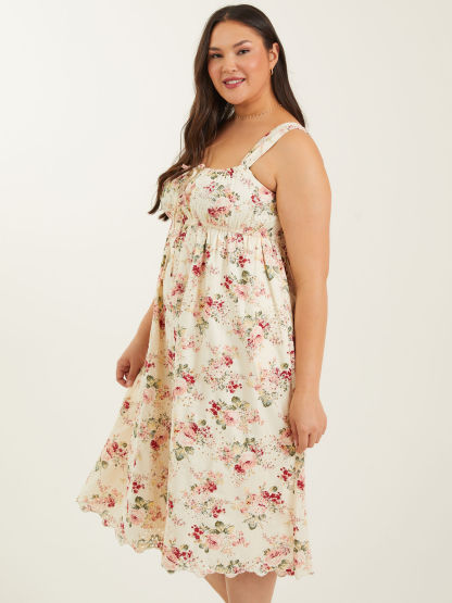 Tessa Eyelet Midi Dress