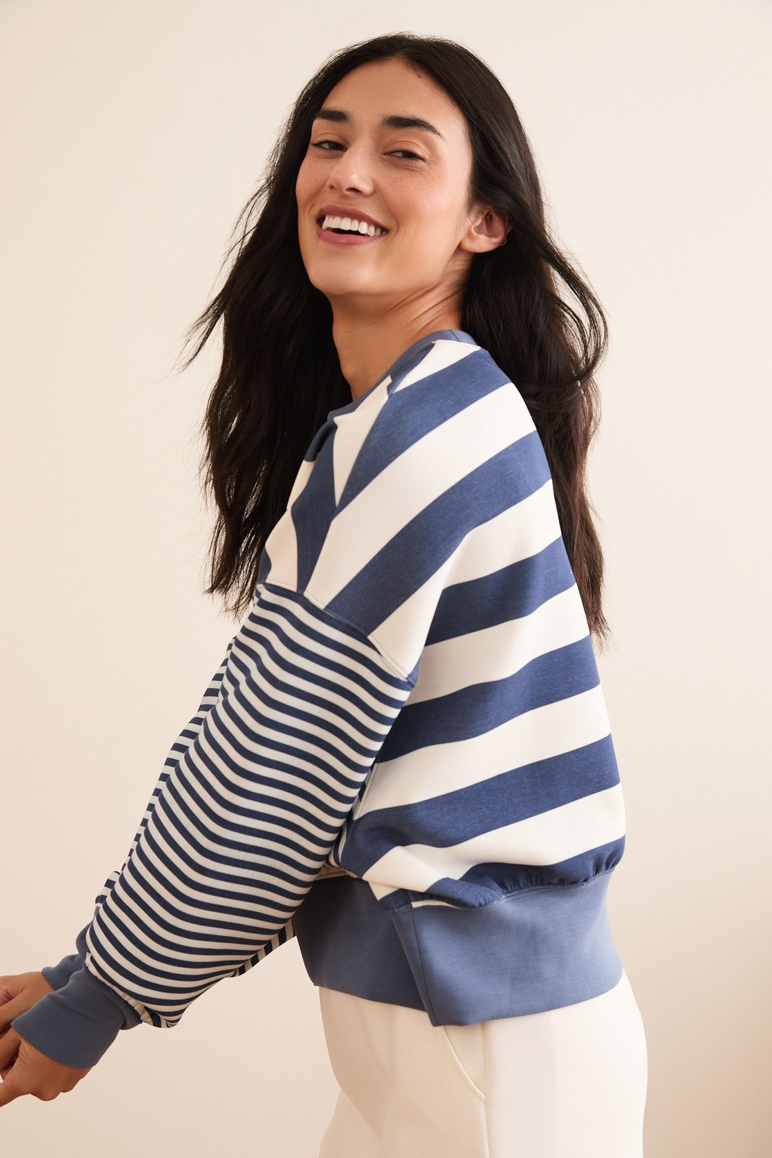Supersoft Stripe Crewneck