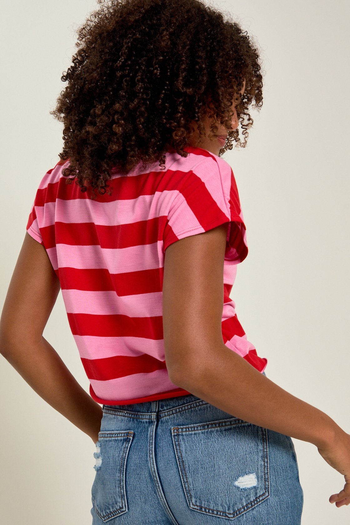 Summer Wide Stripe Muscle Tee
