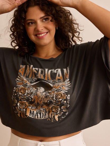 American Made Cropped Tee