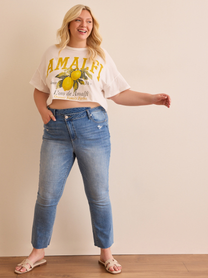 Amalfi Lemon Cropped Graphic Tee