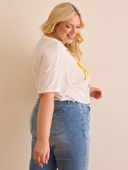 Amalfi Lemon Cropped Graphic Tee