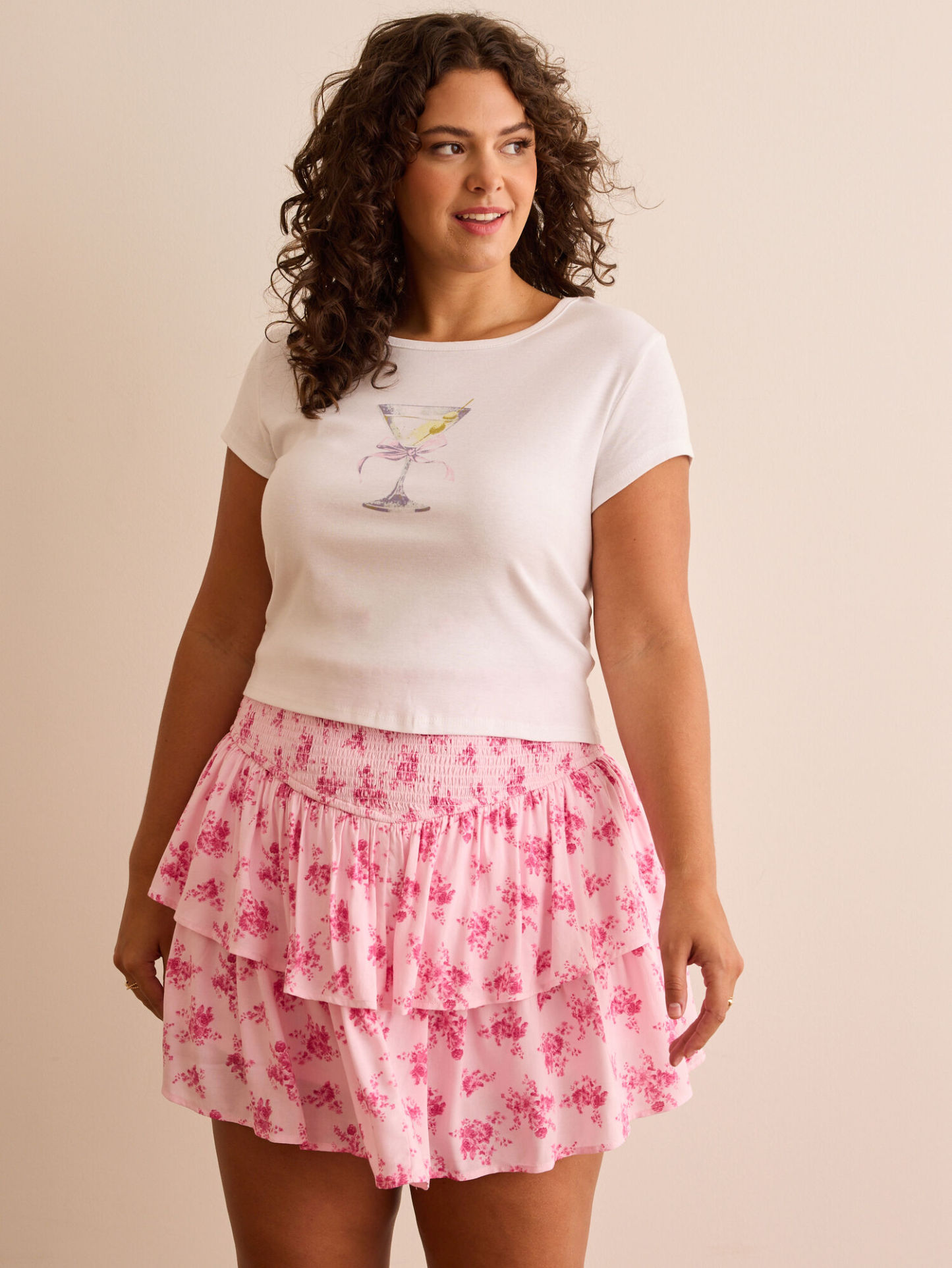 Bow Martini Graphic Baby Tee