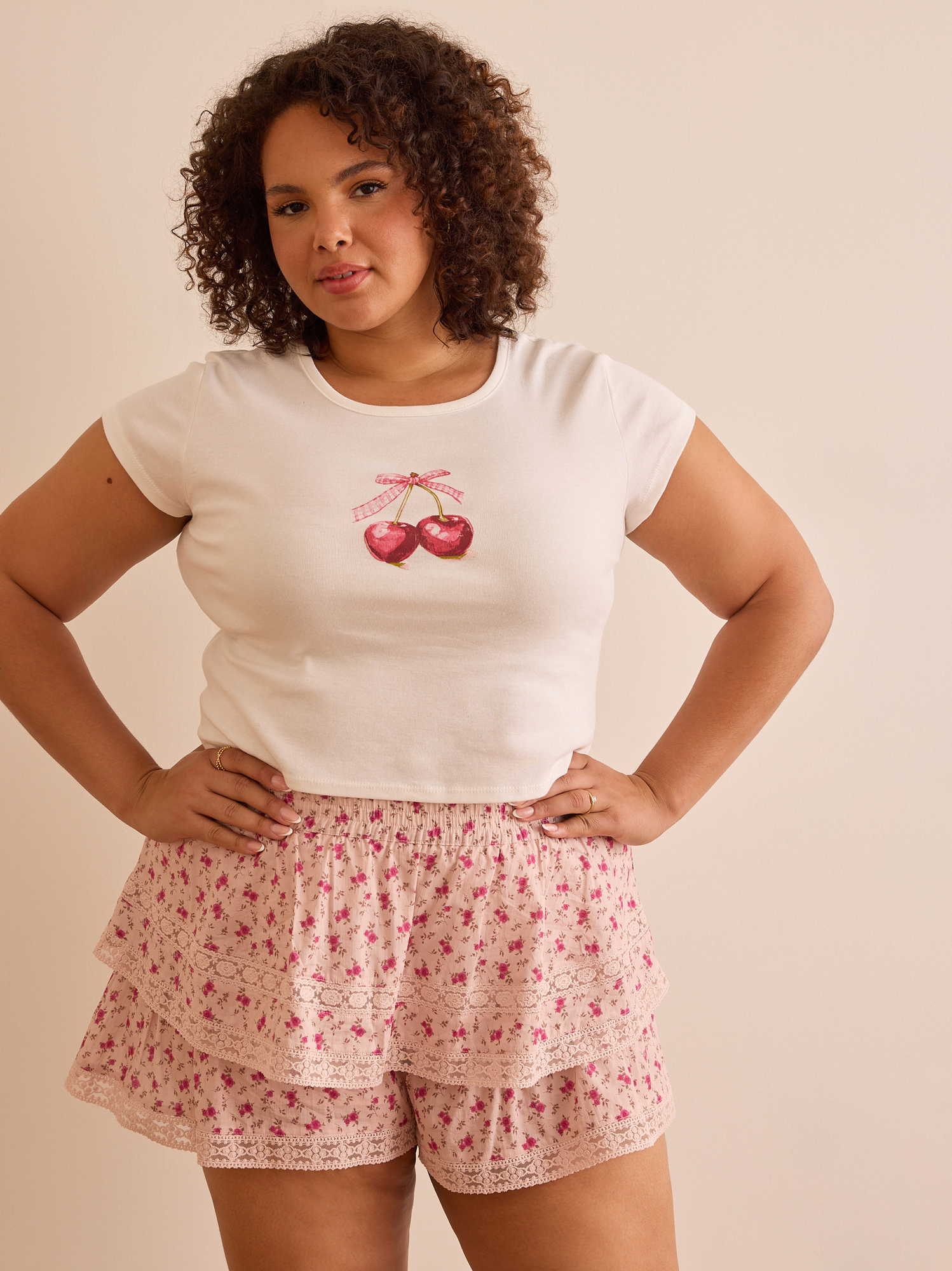 Bow Cherries Baby Tee