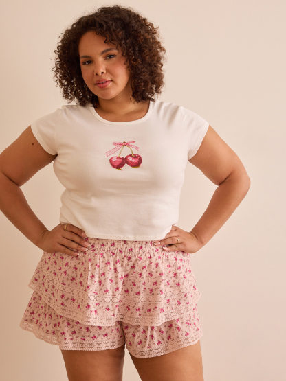 Bow Cherries Baby Tee
