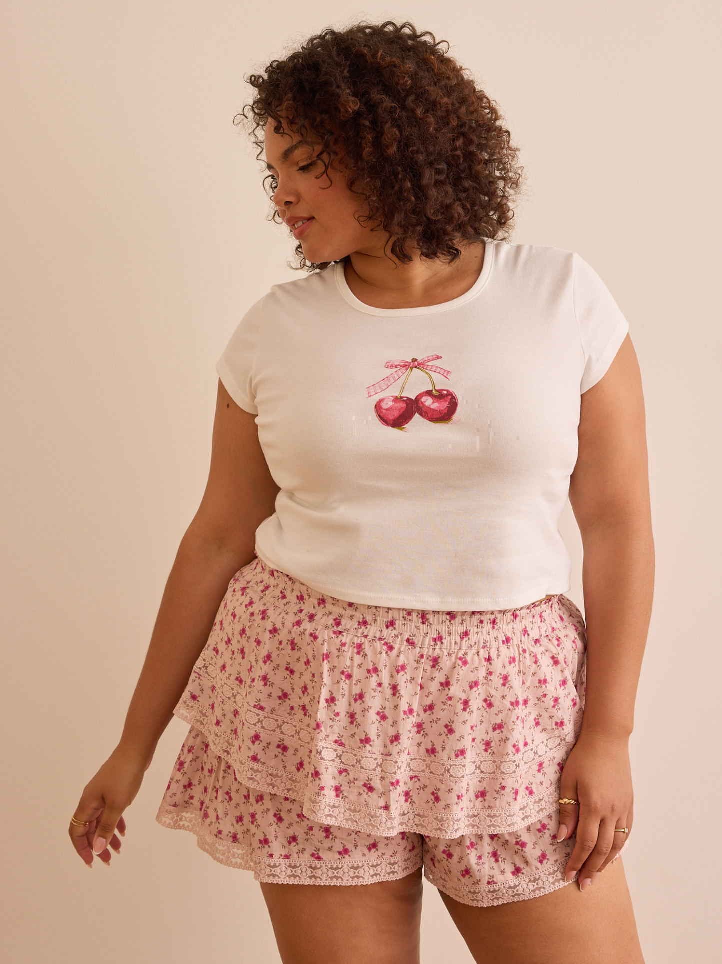 Bow Cherries Baby Tee