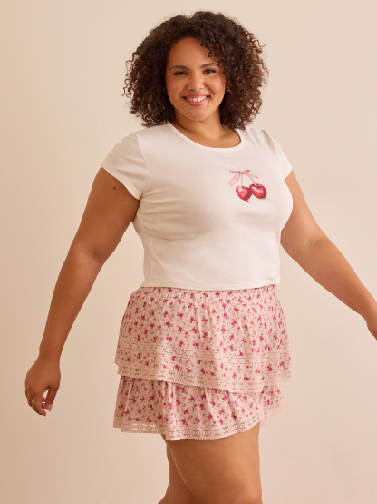 Bow Cherries Baby Tee