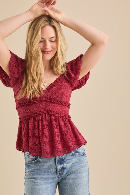 Catherine Lace Babydoll Top