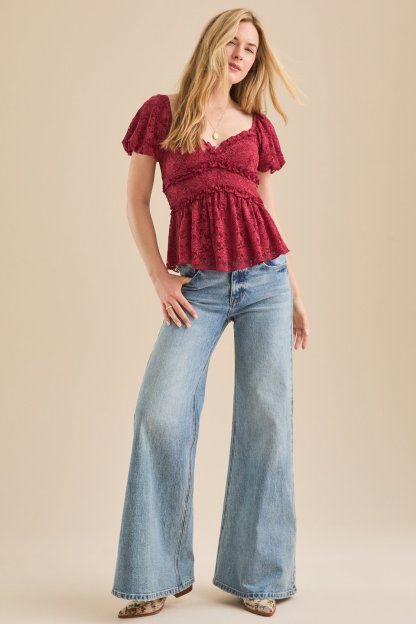 Catherine Lace Babydoll Top