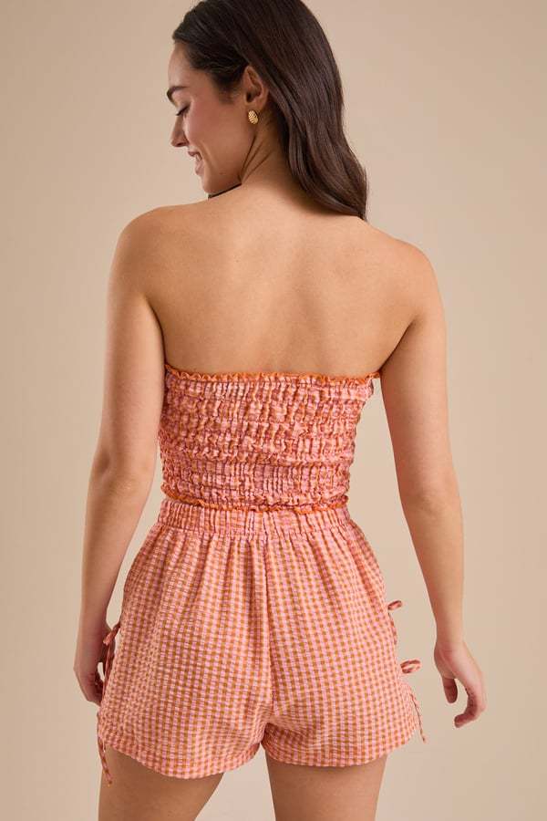 Lizzy Gingham Tube Top