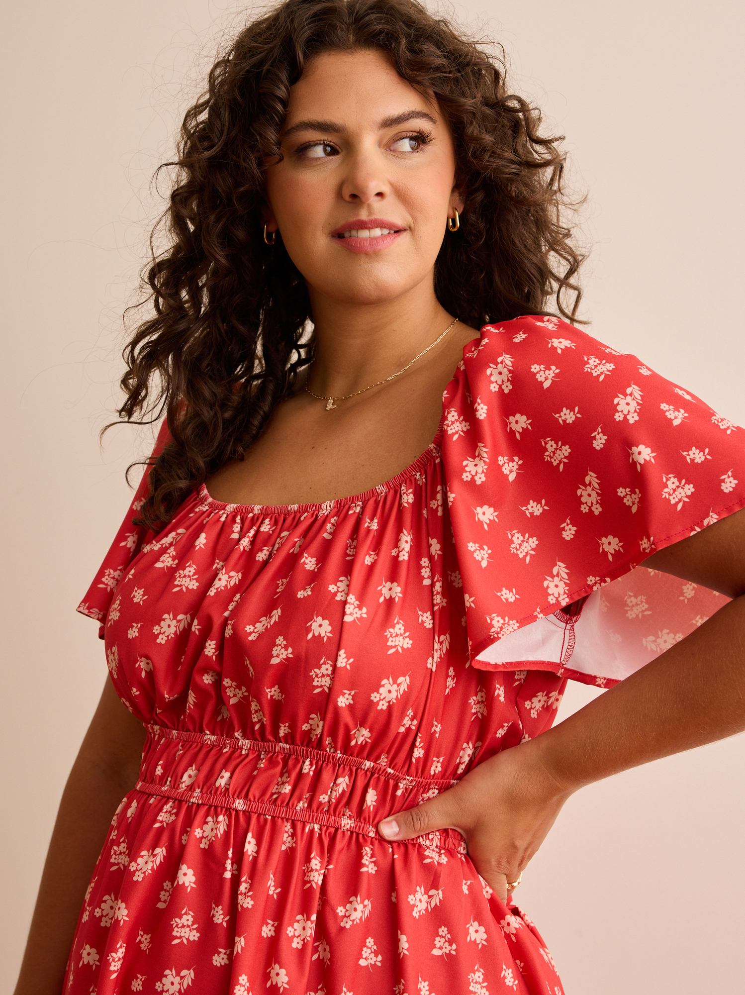 Cora Elastic Waist Mini Dress