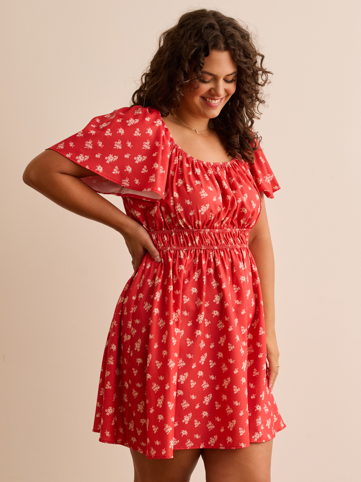 Cora Elastic Waist Mini Dress