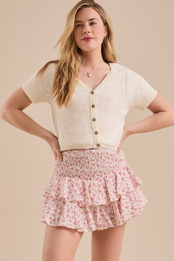 Kendra Tiered Ruffle Mini Skort