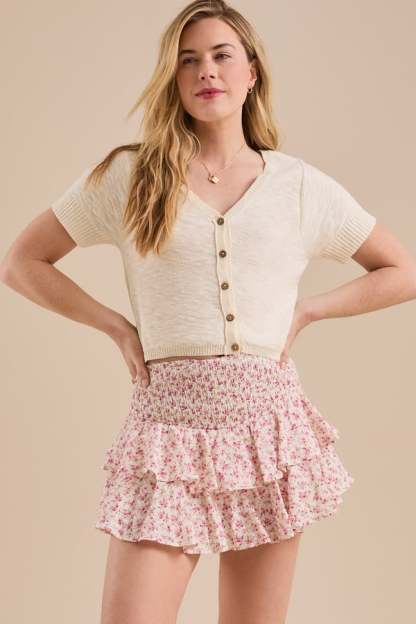 Kendra Tiered Ruffle Mini Skort