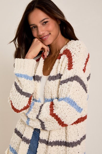 Blythe Striped Chenille Cardigan