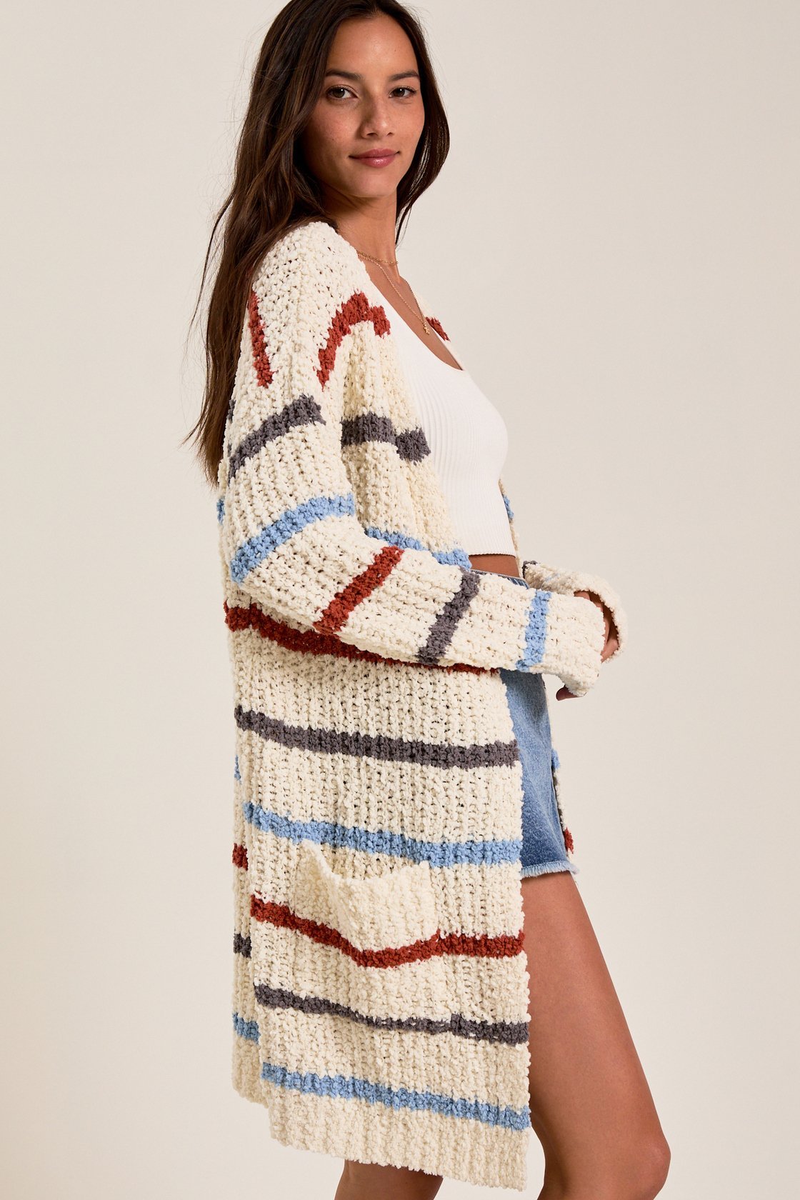Blythe Striped Chenille Cardigan