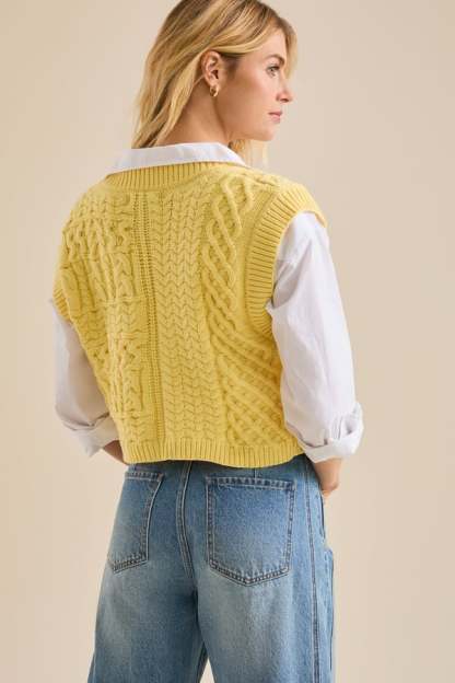 Tiana Oversized Button-Up Sweater Vest
