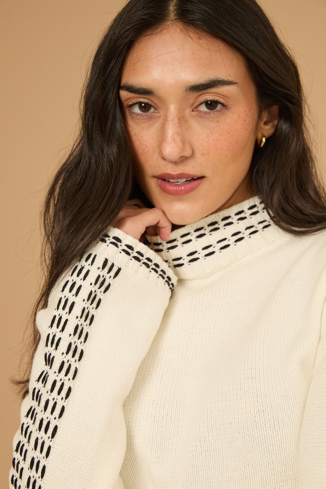 Zoe Contrast Stitch Sweater