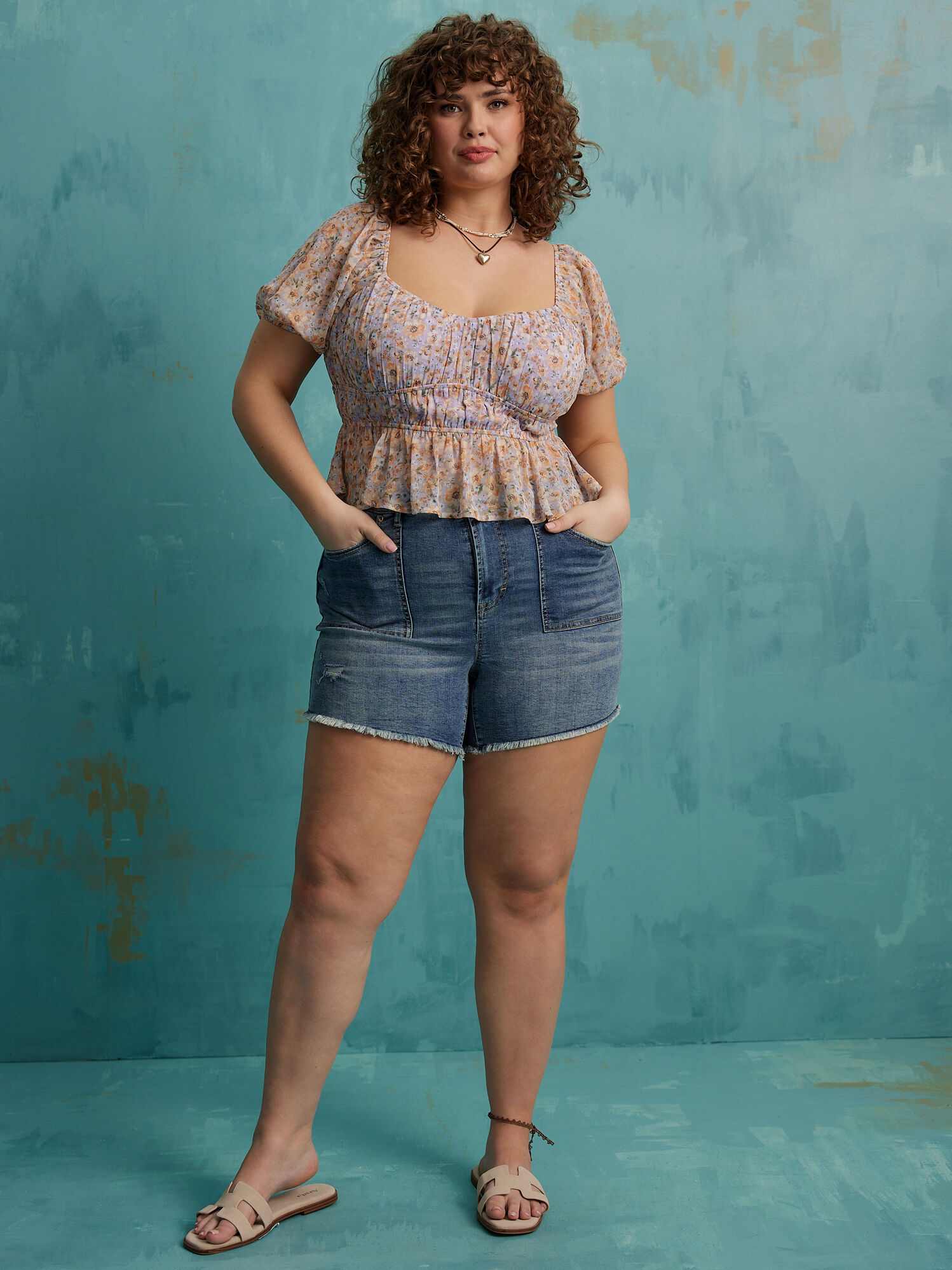 Noelle Cinch Waist Babydoll Top
