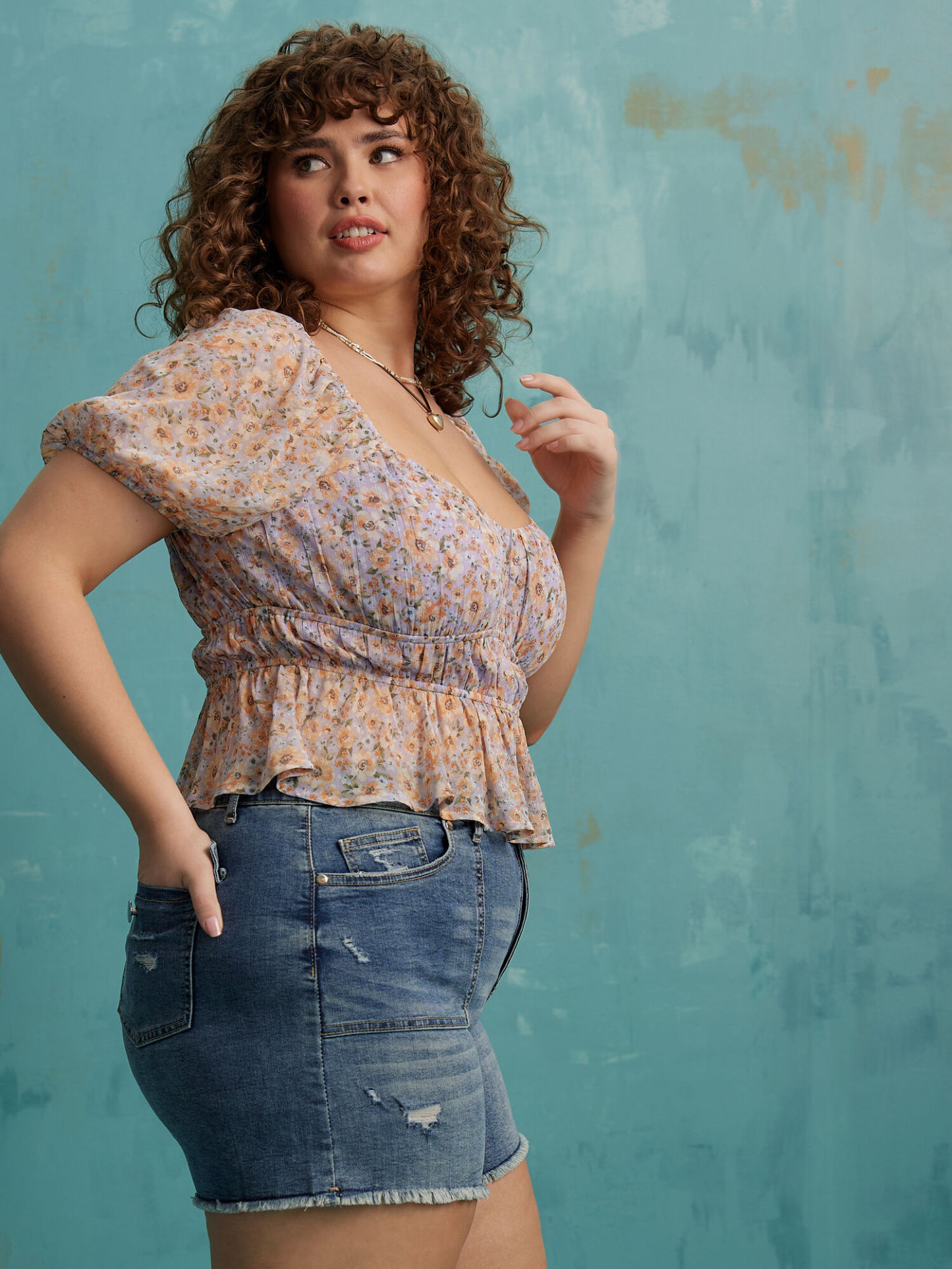 Noelle Cinch Waist Babydoll Top