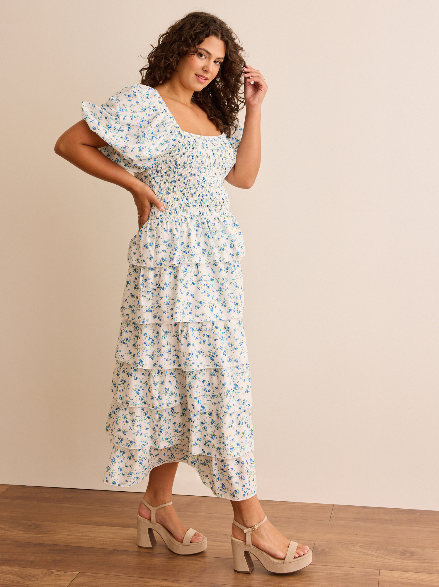 Azura Floral Smocked Maxi Dress