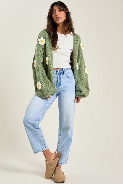 Daisie 3D Floral Cardigan