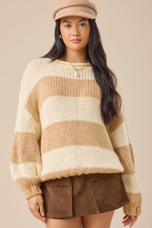 Fawn Striped Sweater
