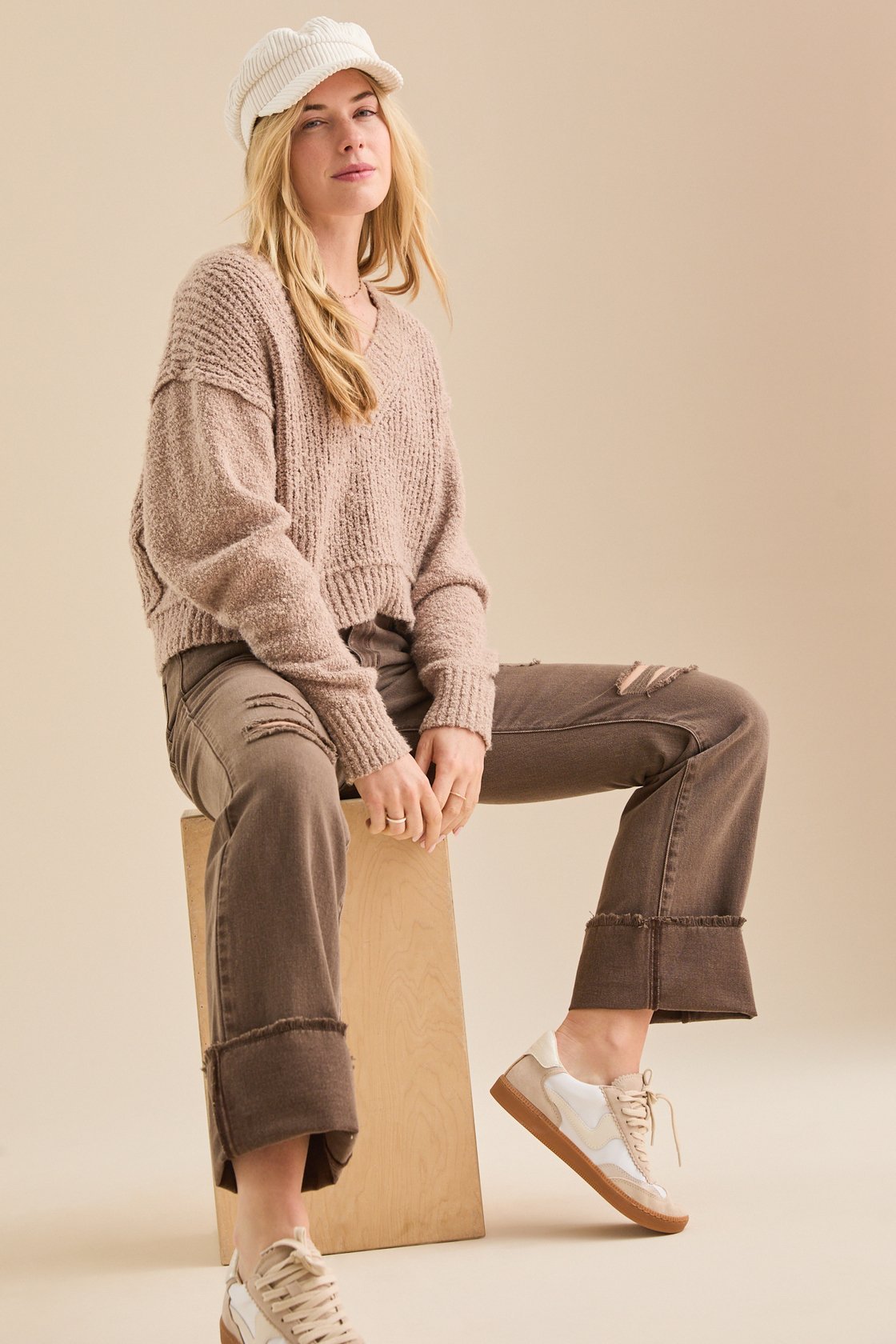 Noelle Nubby Dolman Sweater