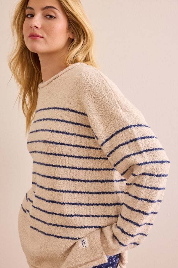 Mindful Escape Oversized Striped Sweater