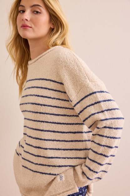 Mindful Escape Oversized Striped Sweater