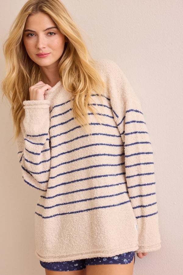 Mindful Escape Oversized Striped Sweater