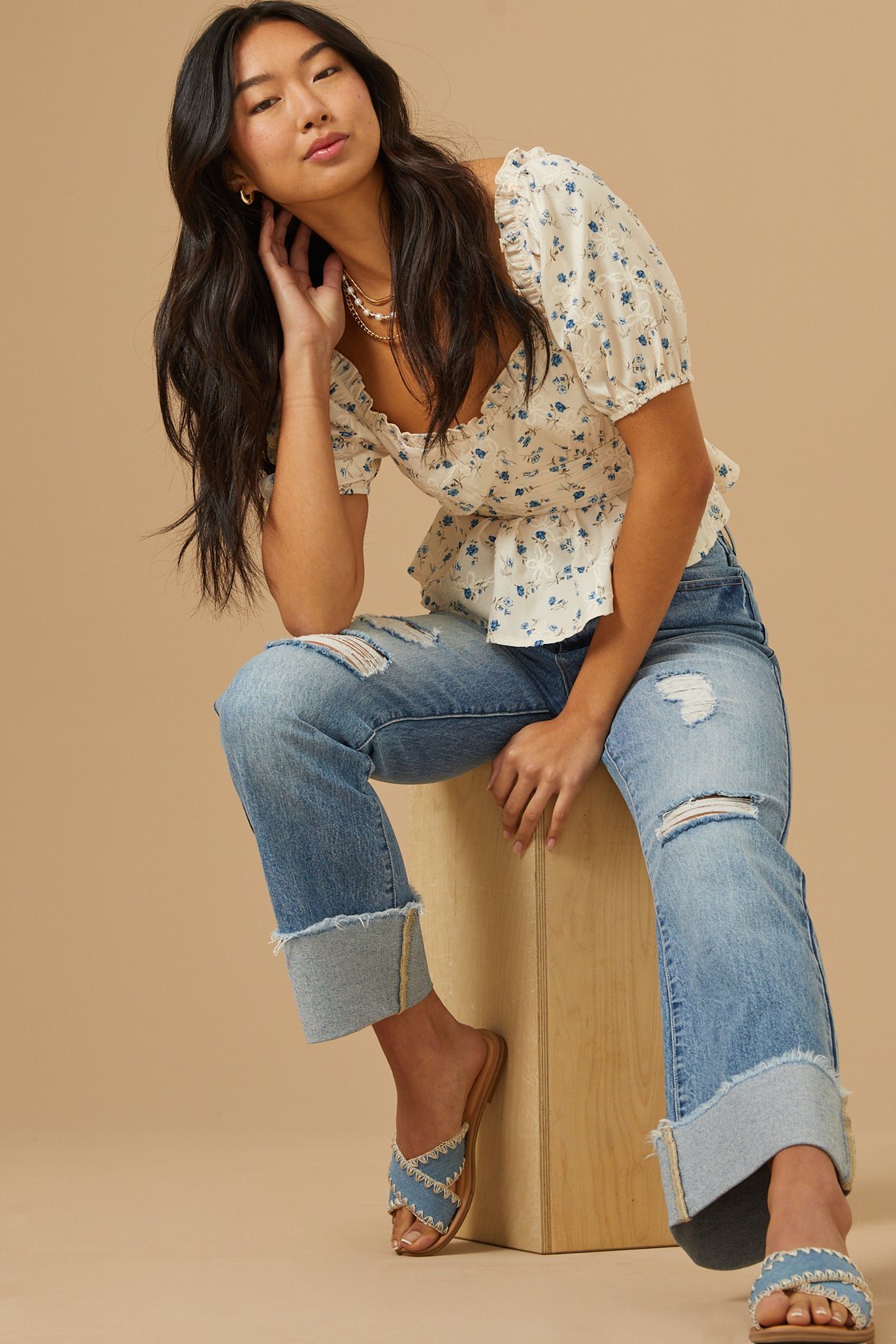 Opal Floral Crossover Top