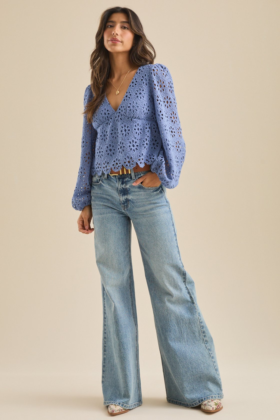 Fallon Lace Babydoll Top