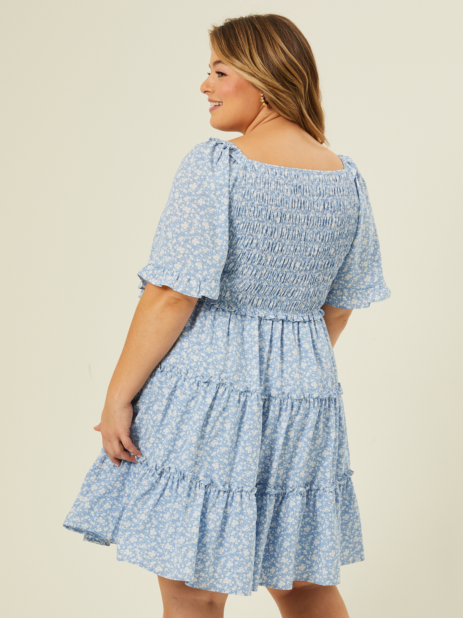 Kacey Smocked Floral Dress